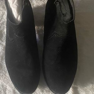 Black Suede Booties. Size 11Wide